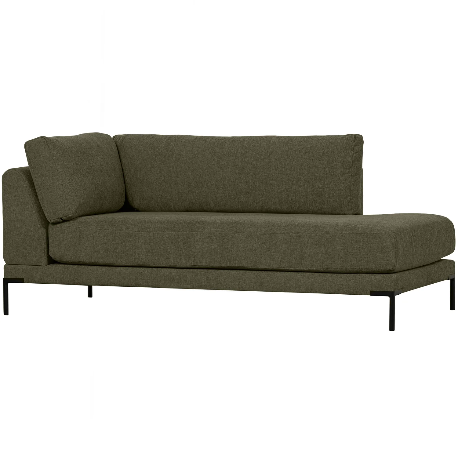 Lounge Element Couple rechts Chenille Stoff warmes grün Couch Sofa