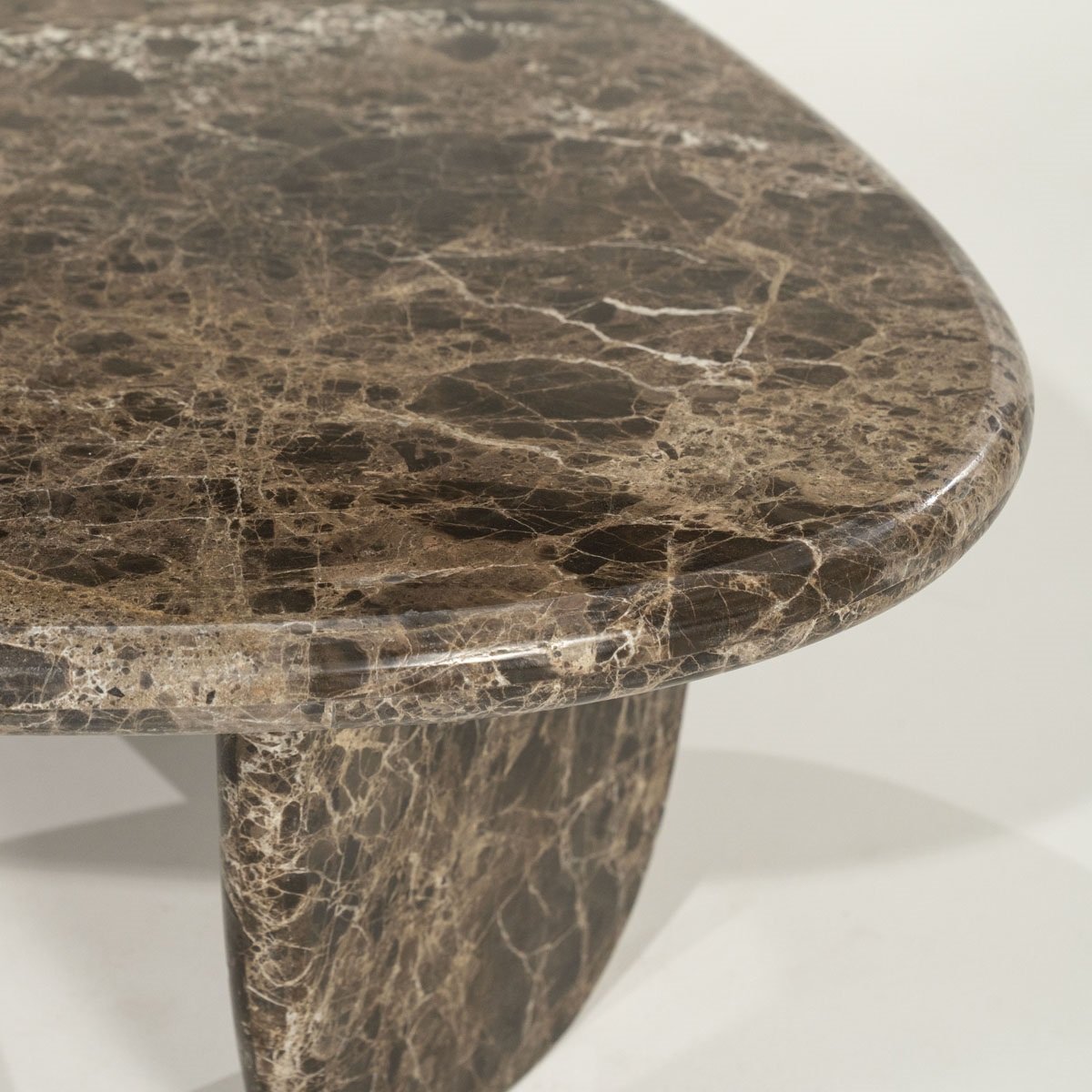 Couchtisch Devin 100 x 85 cm Emperador Marmor braun schwarz