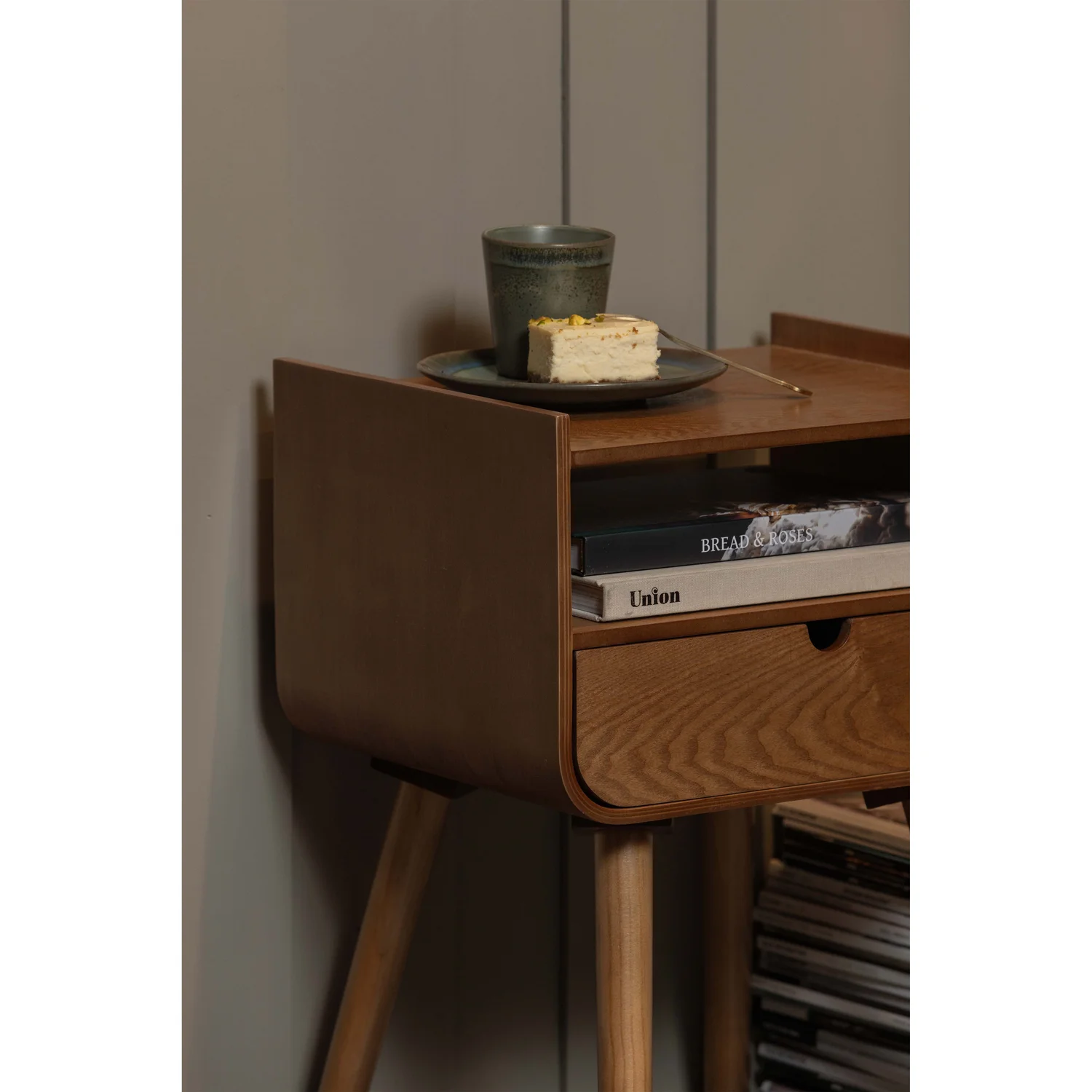 Nachtschränkchen NILS H 54 cm MDF Holzdekor natur Nachttisch