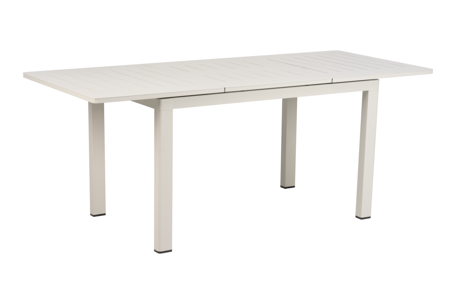 Gartentisch LOMMA hellgrau ausziehbar 132 bis 192 x 80 cm Aluminium