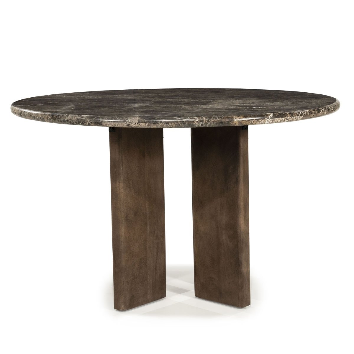 Esstisch Lando rund Ø 127 cm Mango Massivholz Marmor