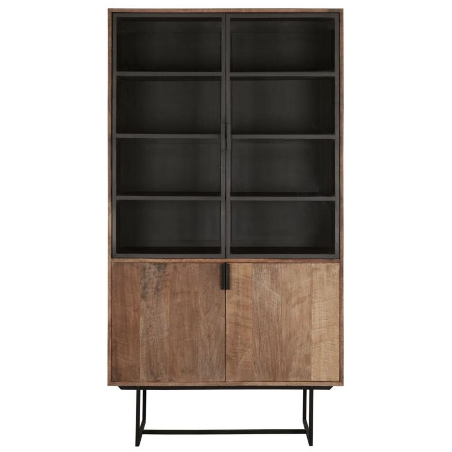 DTP HOME Vitrinenschrank Odeon Vitrine Teakholz Metall