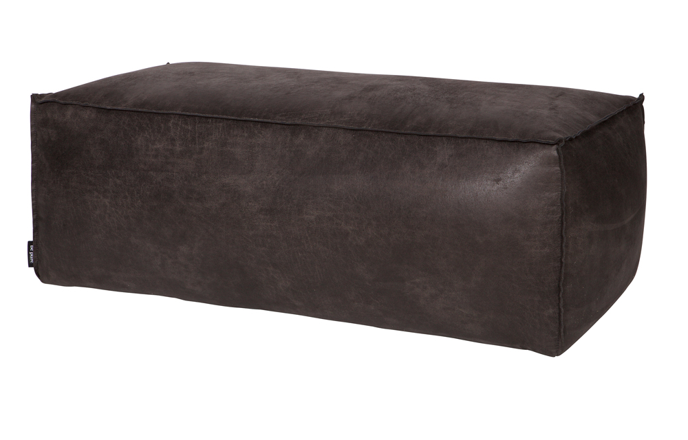 Sitzhocker RODEO Leder Hocker Vintage schwarz