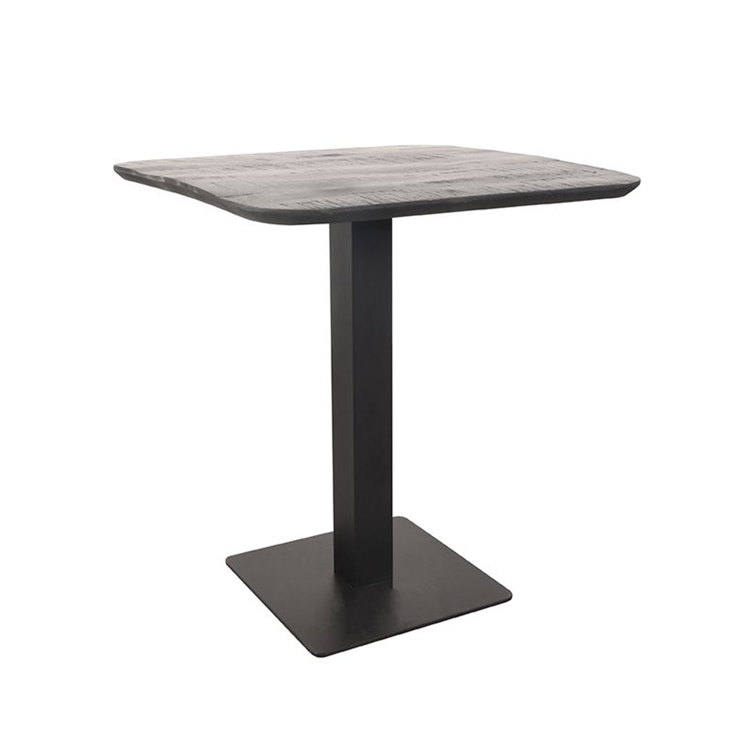 Esstisch Restauranttisch ZÜRICH 70 x 70 cm schwarz Mangoholz