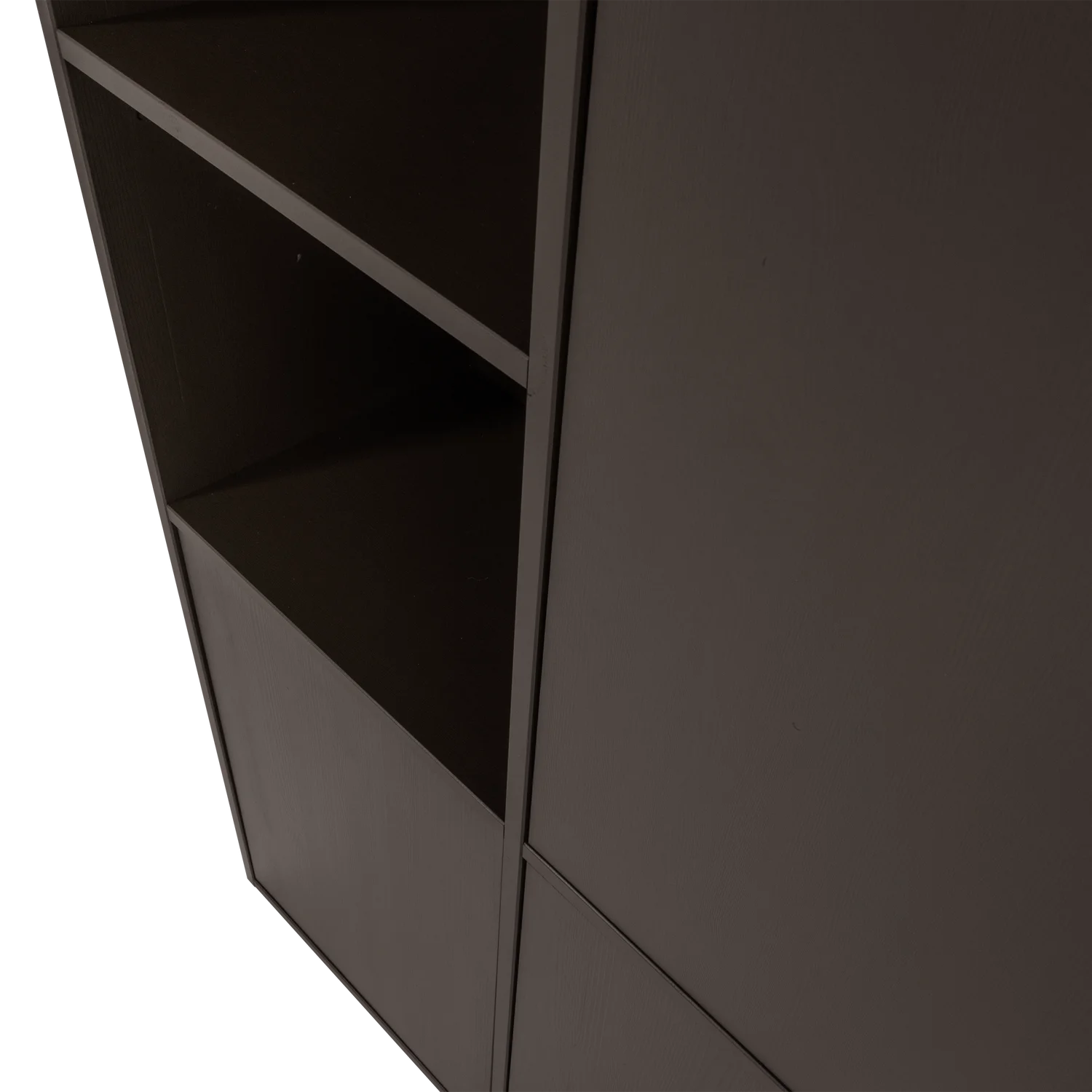 Schrank MEGGY rechts geschlossen 108 cm Holzschrank Kiefer Massiv mittelbraun