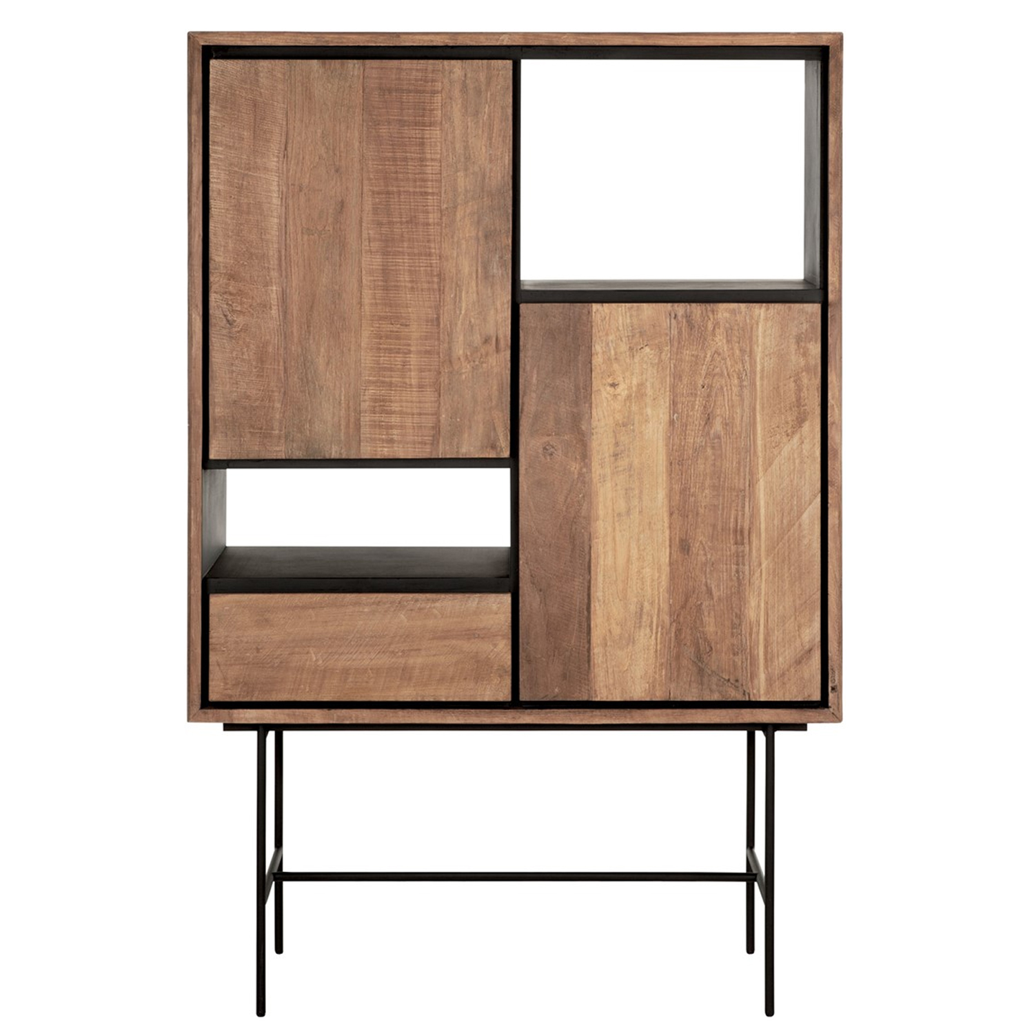 DTP Home Highboard Schrank Metropole H 150 cm Teakholz