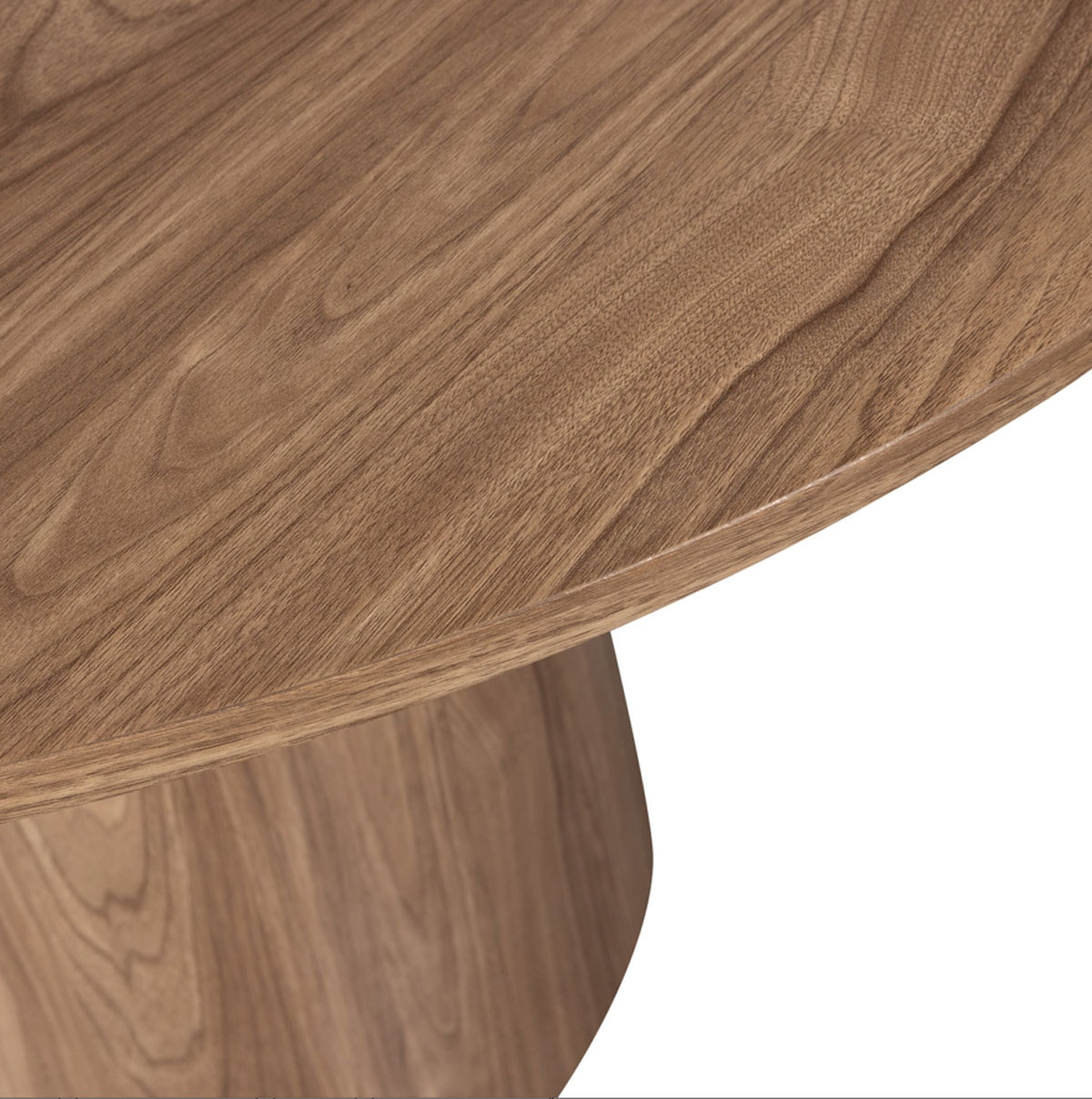 woood Esstisch MAAN rund Ø 120 cm MDF mit Walnuss Dekor