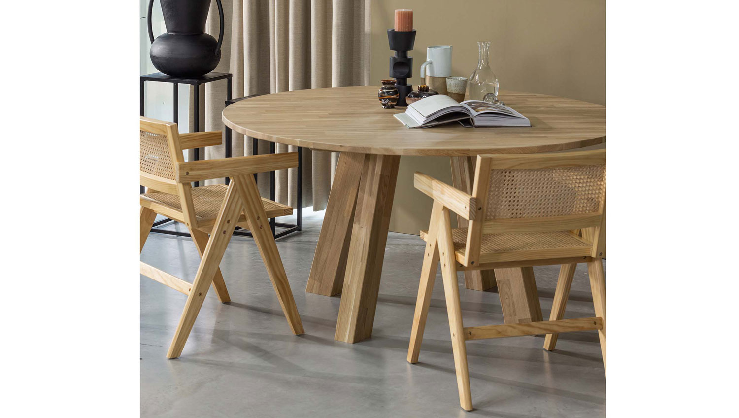Esstisch RHONDA rund Eiche Tisch Ø 150 cm