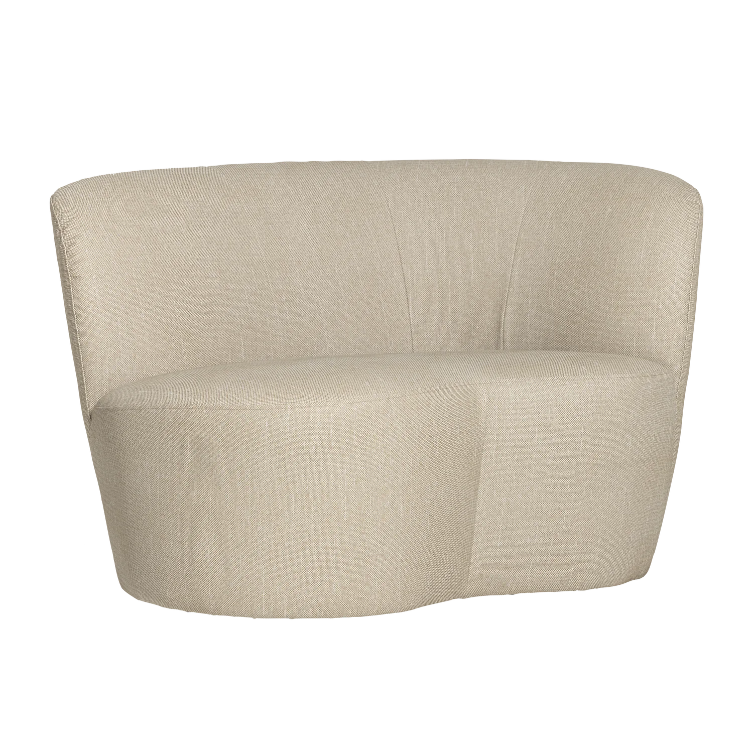 Kleines Garten Loungsofa Sofa STONE rechts sandfarben OUTDOOR