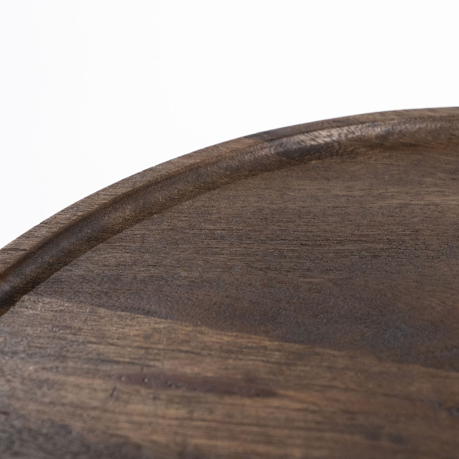 Couchtisch Beistelltisch Ron Ø 46 cm Mangoholz braun