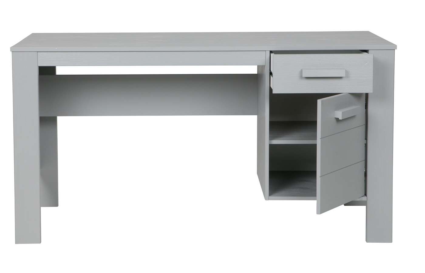 woood Schreibtisch DENNIS Kinder Kiefer FSC®  betongrau grau