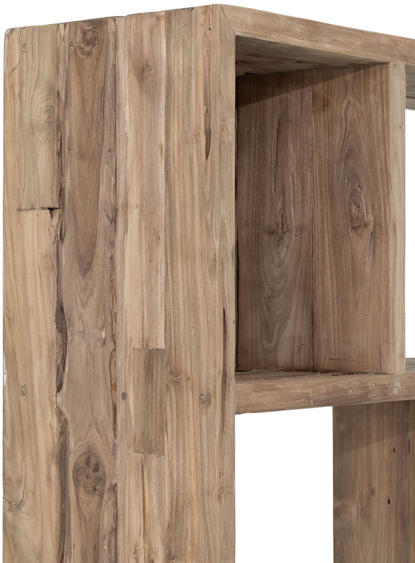 DTP Home Bücherregal Gallery H 195 cm Teakholz rustikal Regal Schrank