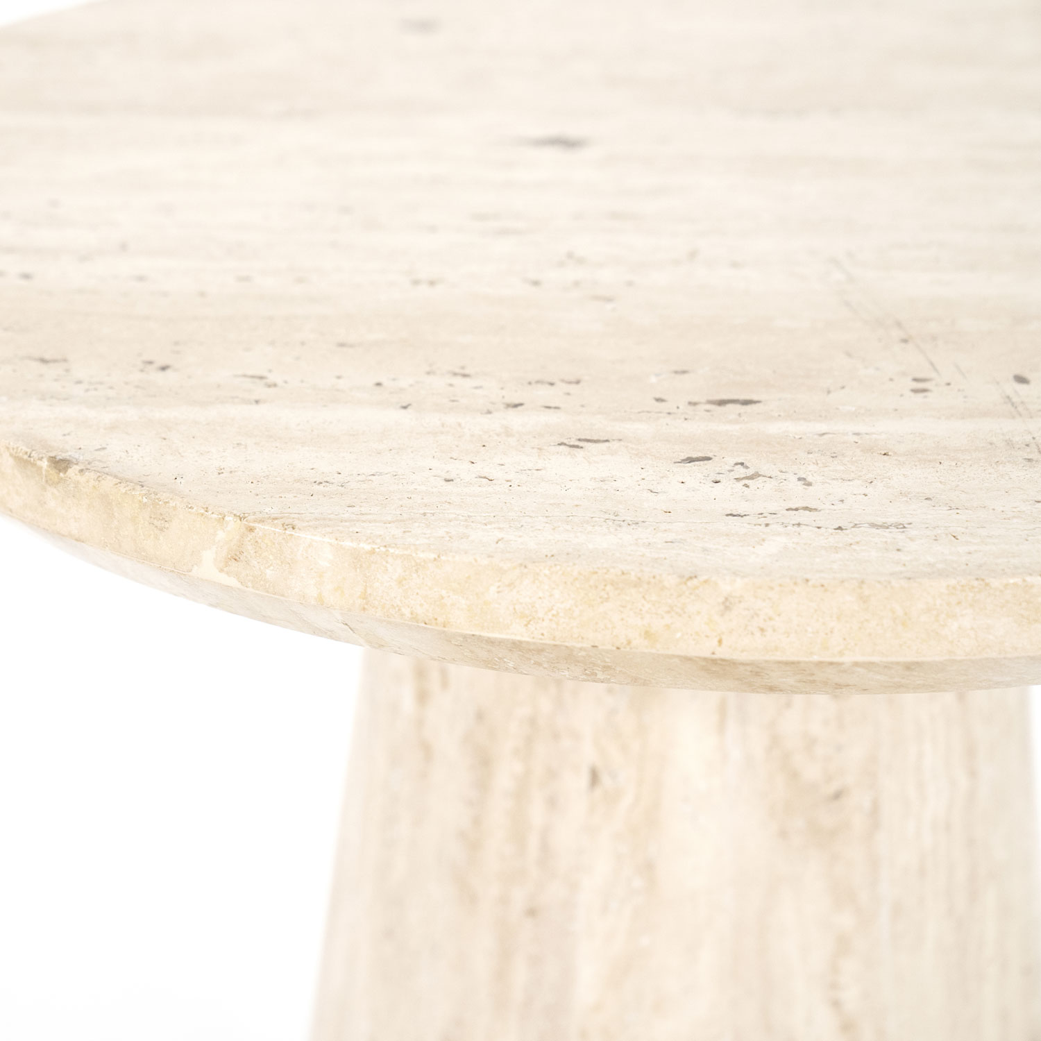 Beistelltisch Laimee Ø 45 cm Travertin Naturstein
