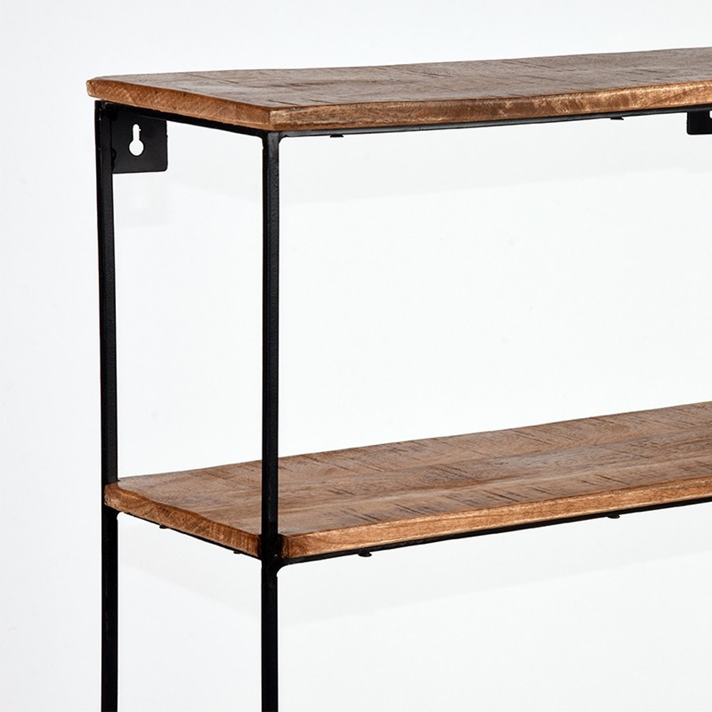 Industrie Regal Wandregal 80 x 50 cm Mango Holz