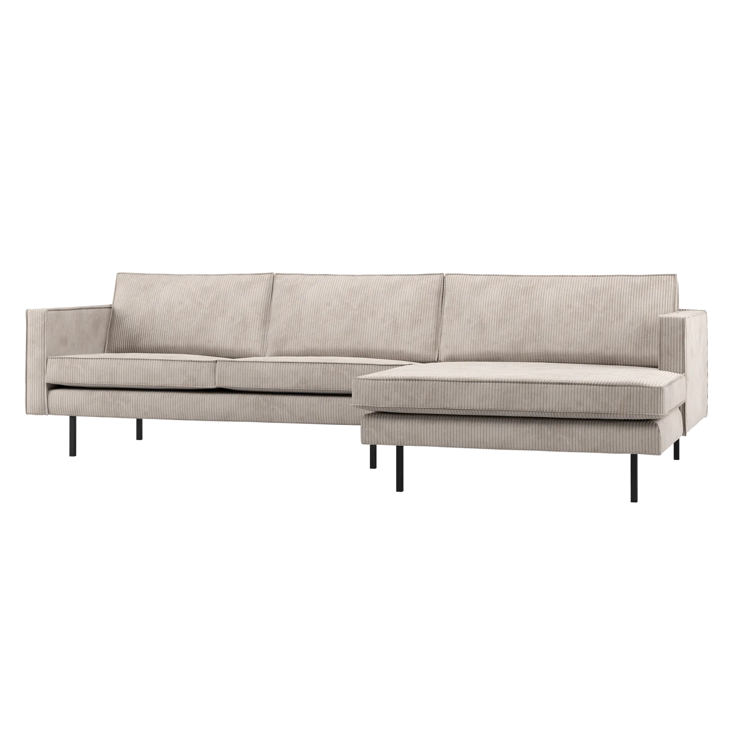 Ecksofa Rodeo Ripstoff ecru Recamiere rechts