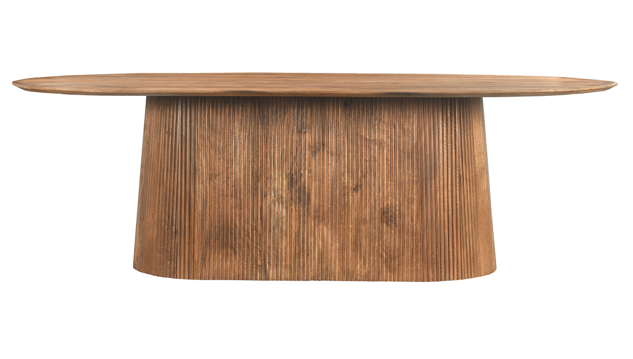 Esstisch Salvator oval 230 x 110 cm Mangoholz hellbraun