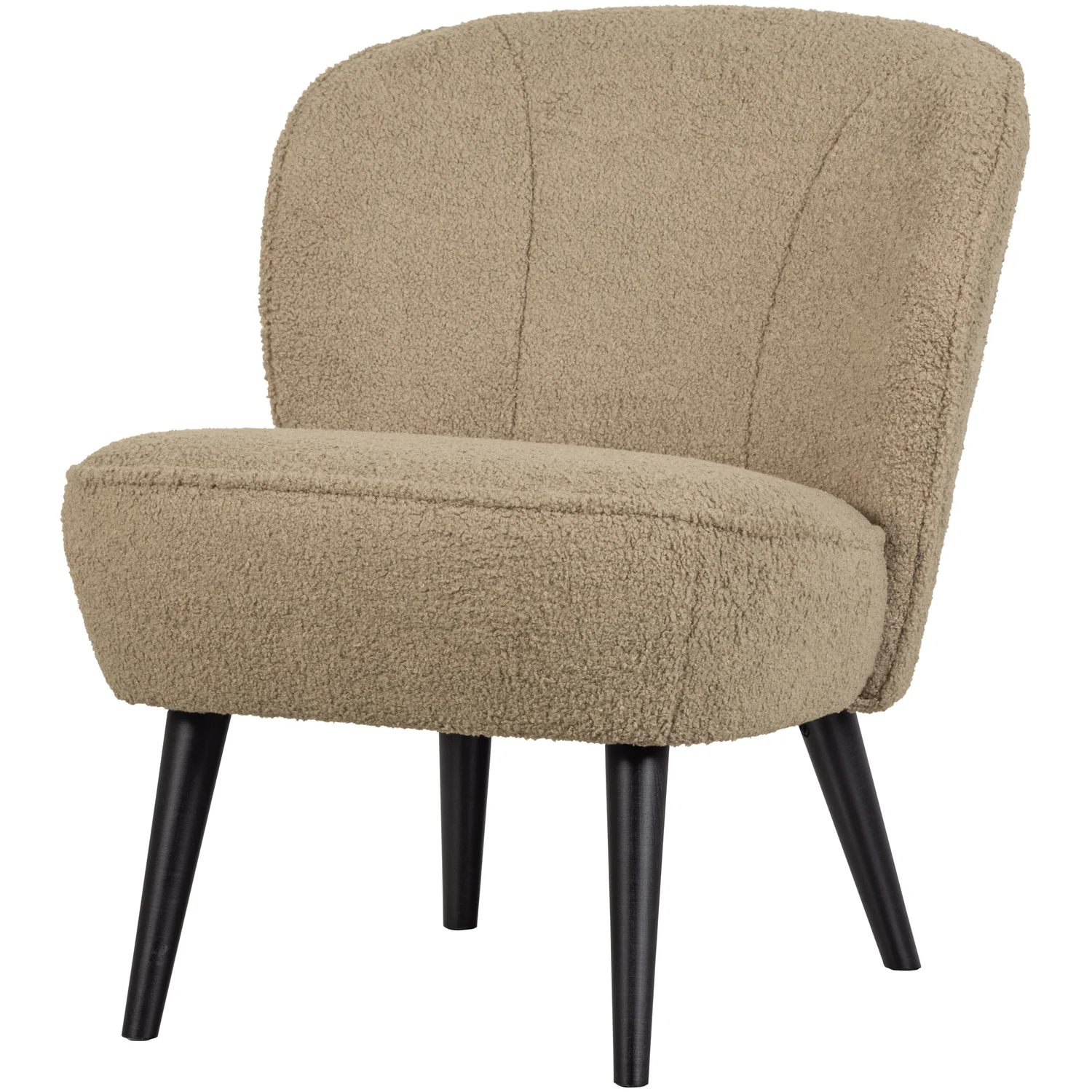 Sessel SARA Teddystoff sandfarben Loungesessel Clubsessel Chair