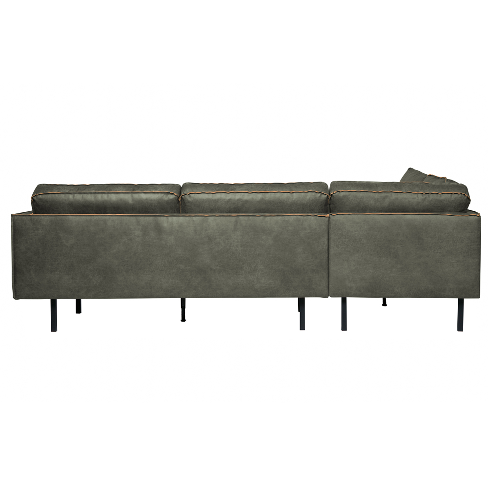 Eckgarnitur Rodeo Leder armygrün Couch Sofa Ecksofa