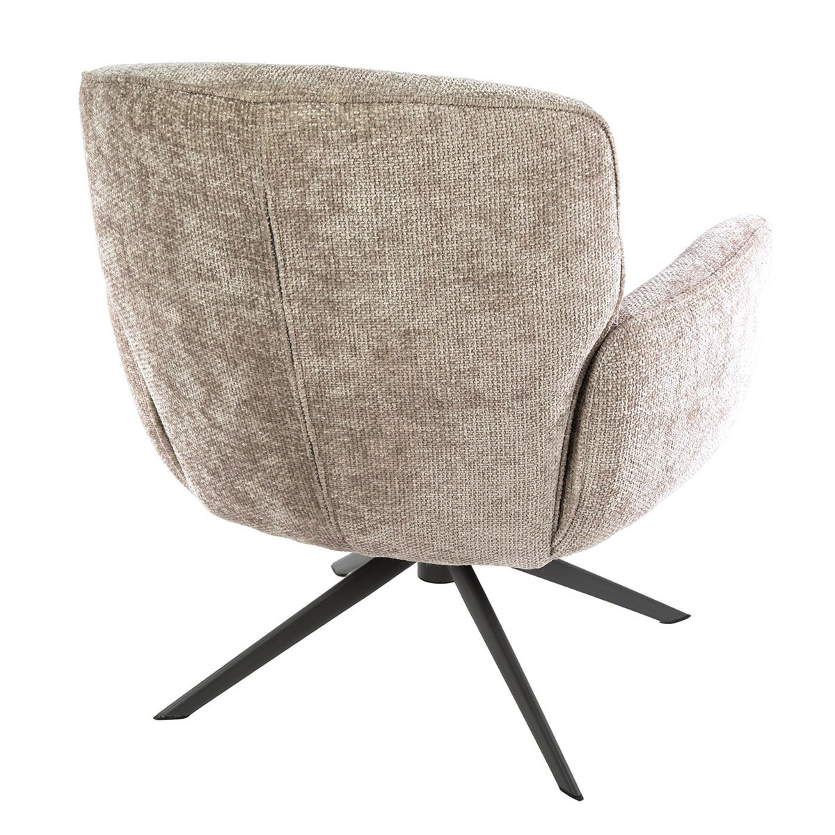 Sessel LORENZO drehbar weiches Chenille sandfarben Drehsessel Relaxsessel