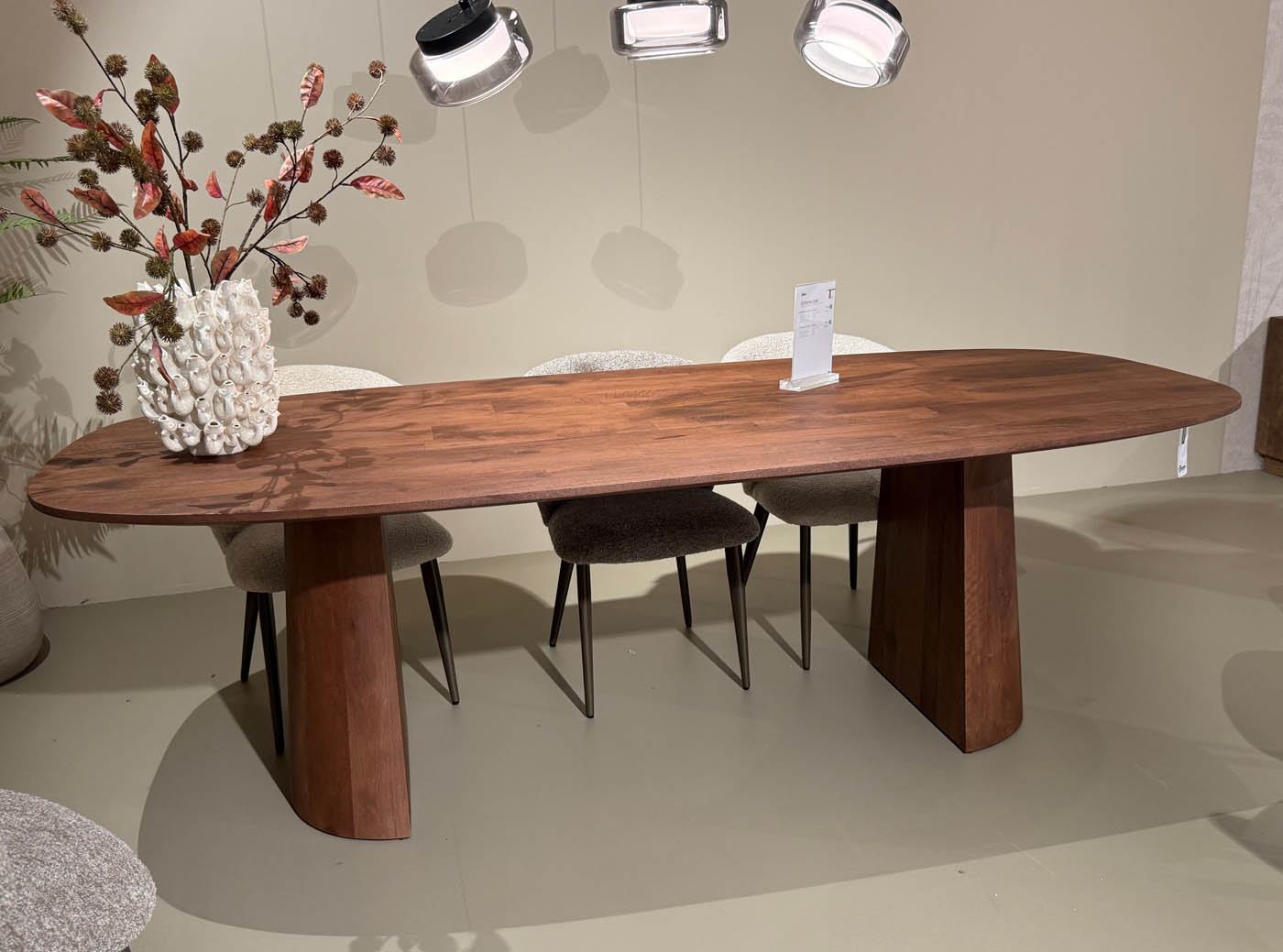 Esstisch Lune oval 300 x 105 cm Mango Massivholz braun