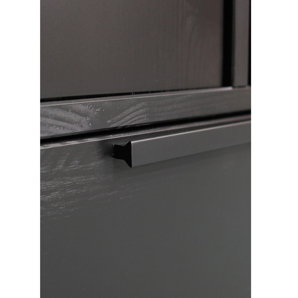 Kleiderschrank Adam schwarz 100 cm Kiefer