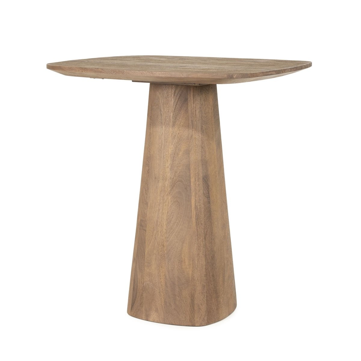 Bartisch Aron quadratisch 80 x 80 cm Mango Massivholz hellbraun