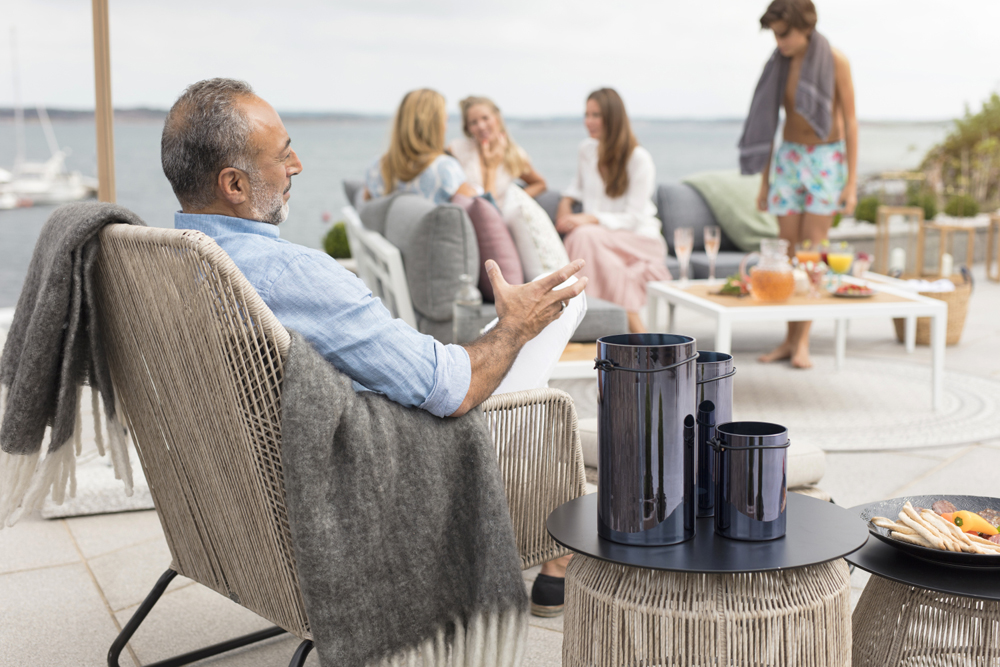 Lounge Gartensessel MIDWAY Kunstrattan beige incl. Sitzkissen