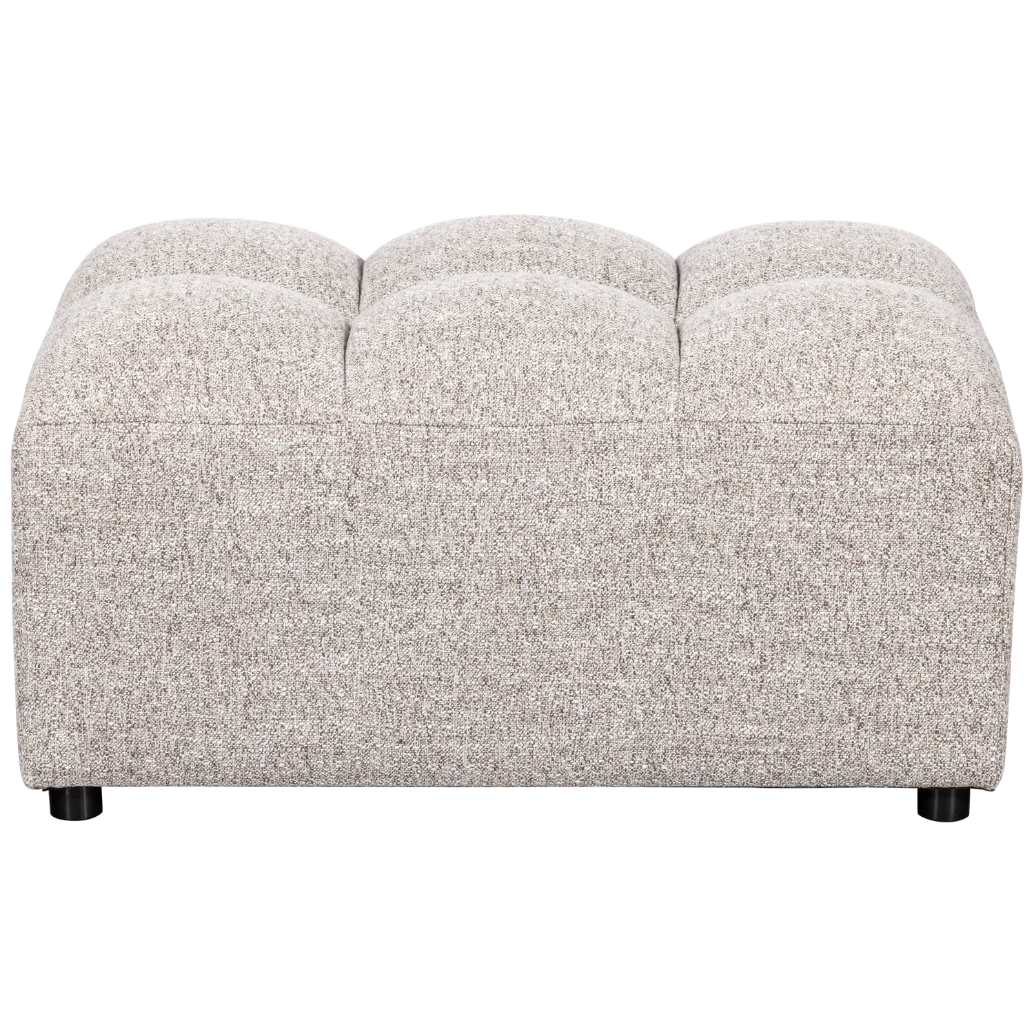 Pouf ALLURE 100 x 70 cm Hocker Sitzhocker Webstoff natur melange