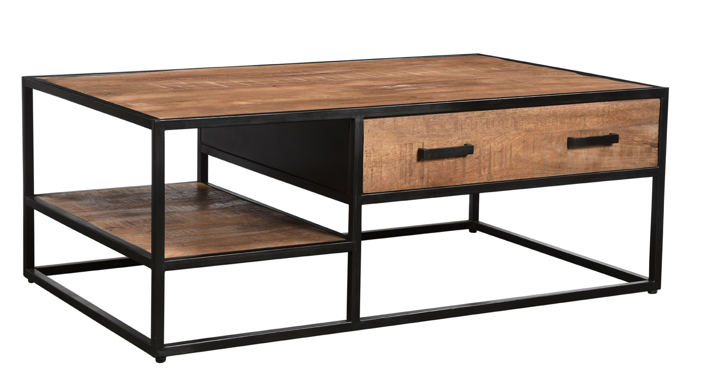 Couchtisch Sturdy mit Schubladen 120 x 70 cm Mango Holz
