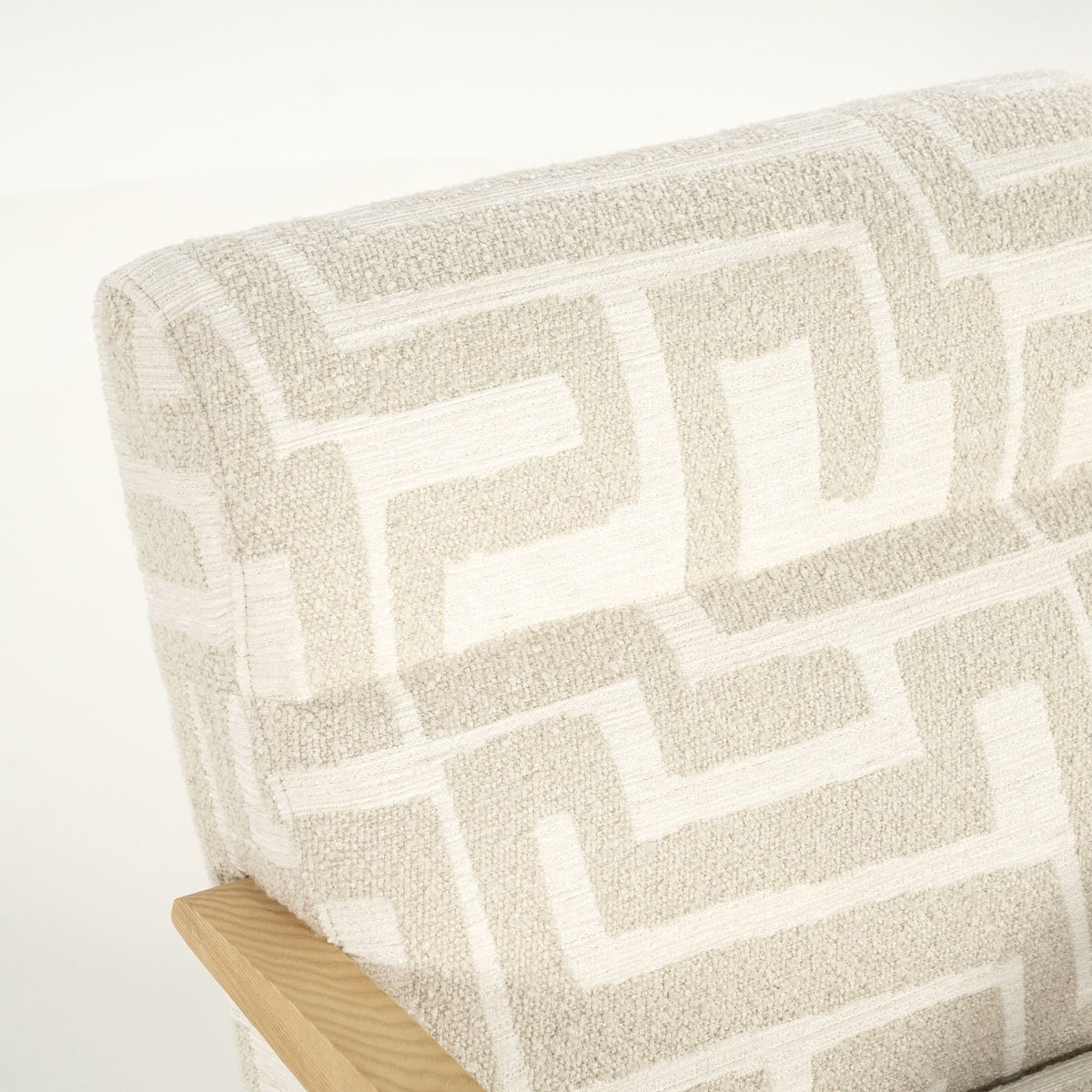 Sessel Olek Eschenholz Stoff beige Libre Relaxsessel Fernsehsessel