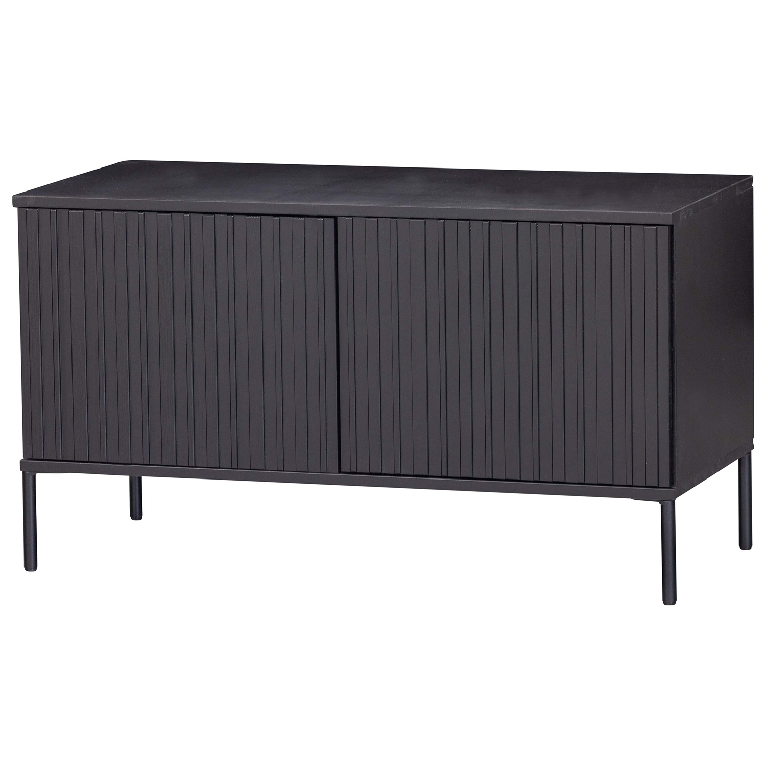 Sideboard Kommode  New Gravure 100 cm Kiefernholz schwarz