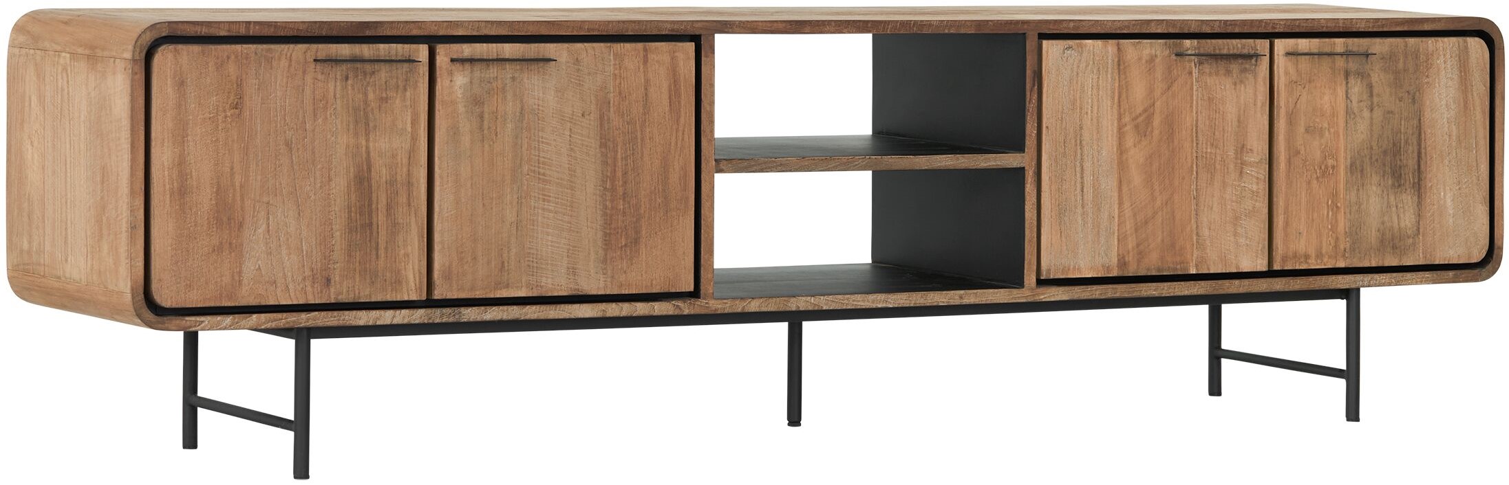 TV Möbel Evo 225 cm recyceltes Teakholz Lowboard