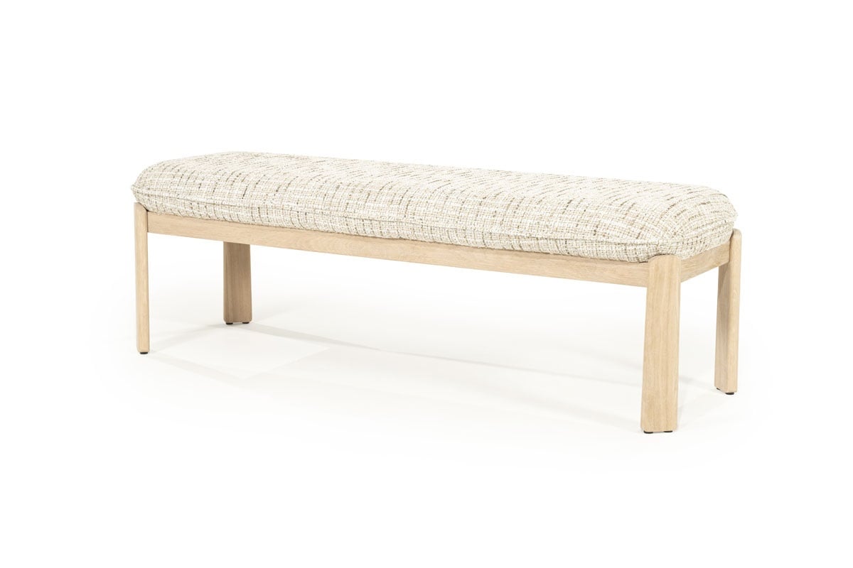 Esstischbank Küchenbank Lottie 143 cm Stoff Nori beige