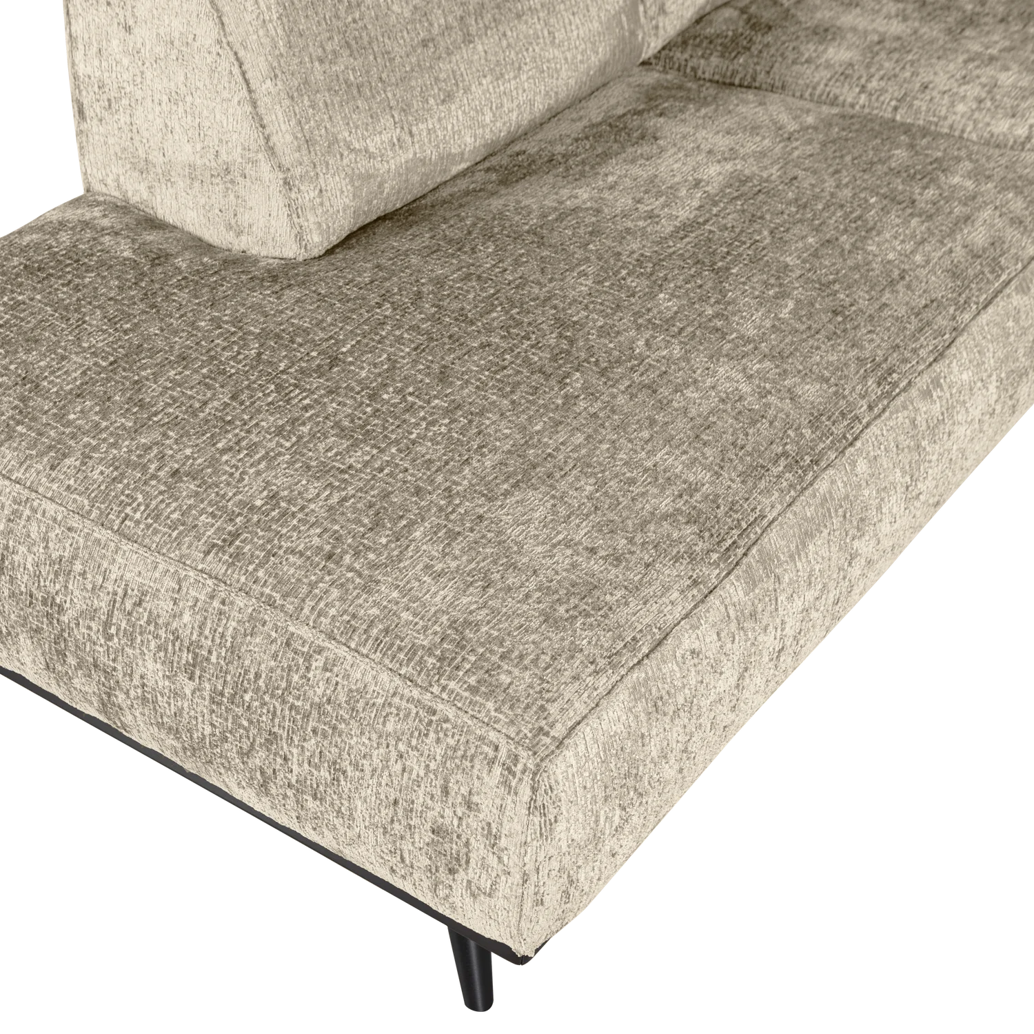 Ecksofa Statement Struktur Velvet wheatfield Chaiselongue links