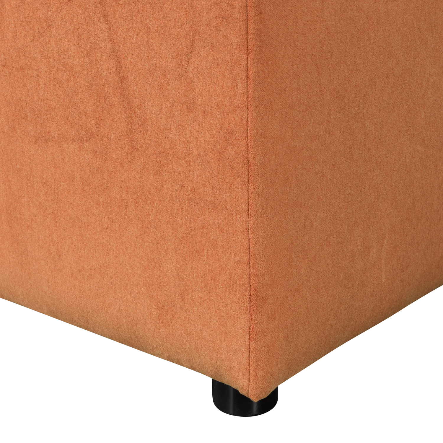 Pouf ALLURE 100 x 70 cm Hocker Sitzhocker Samt terra