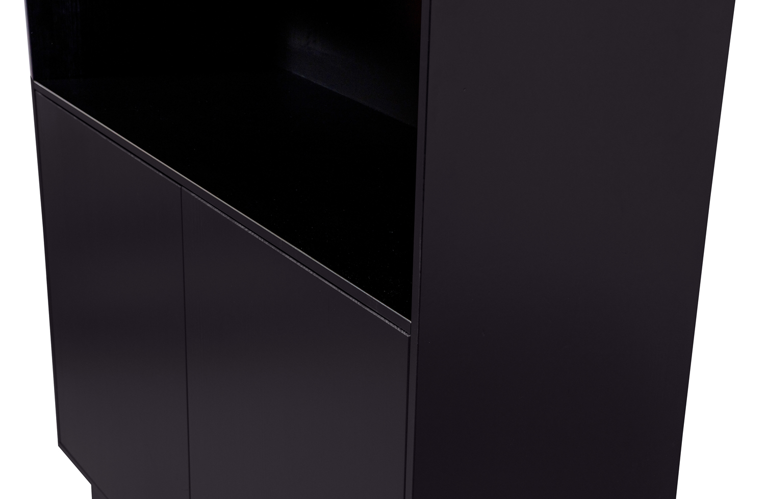 woood Schrank Finca H 165 cm Schrank Kiefer schwarz