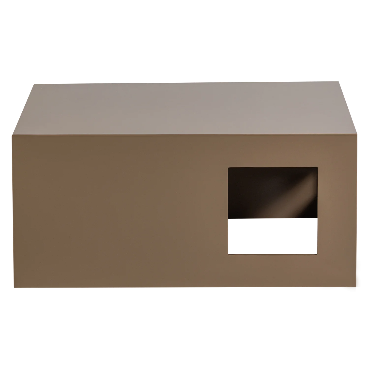 Couchtisch MODERN 88 x 88 cm MDF hochglanz sandfarben