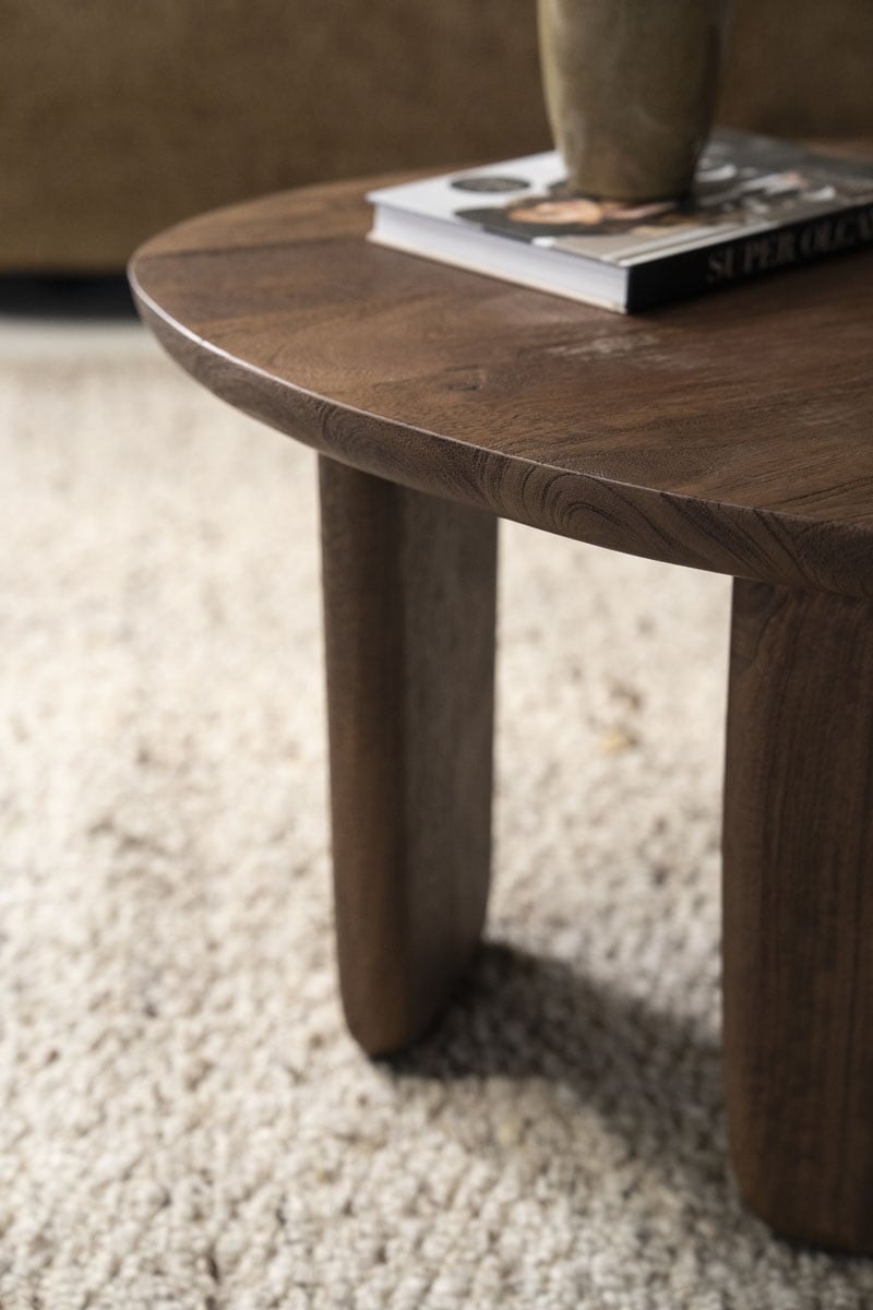 Couchtisch Maud klein 65 x 56,5 cm Mangoholz Sofatisch Beistelltisch