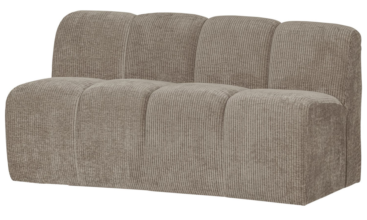 woood Esszimmerbank MOJO 164 cm gerippter Stoff dunkelsand