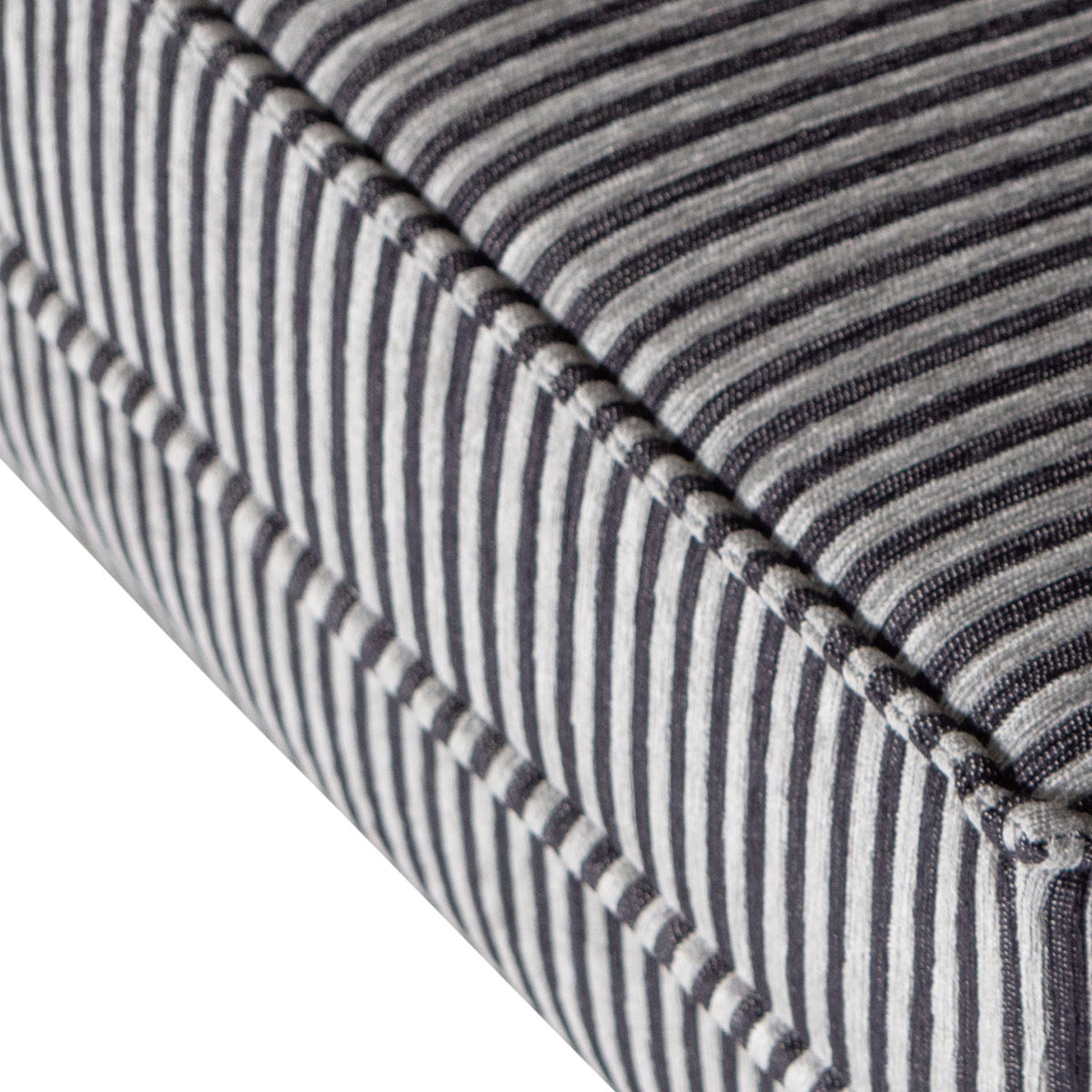 RODEO Hocker Webstoff Streifendesign schwarz grau Fußhocker