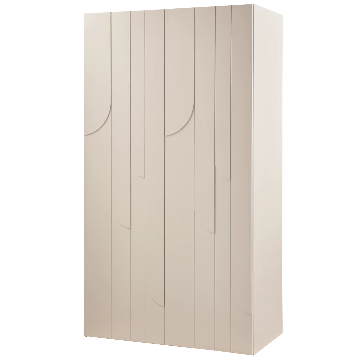 Kleiderschrank RAIN II B 110 cm 2-türig Kleiderstange Kiefernholz staubgrau Aufbewahrungsschrank