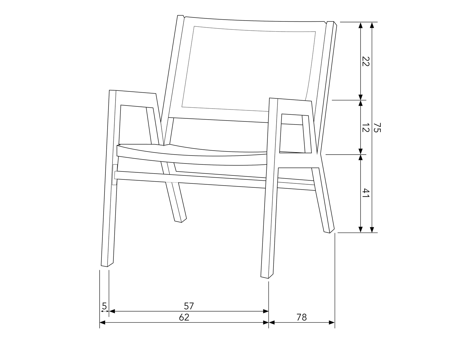 2er Set Gartenstuhl Sessel Pem Aluminium schwarz