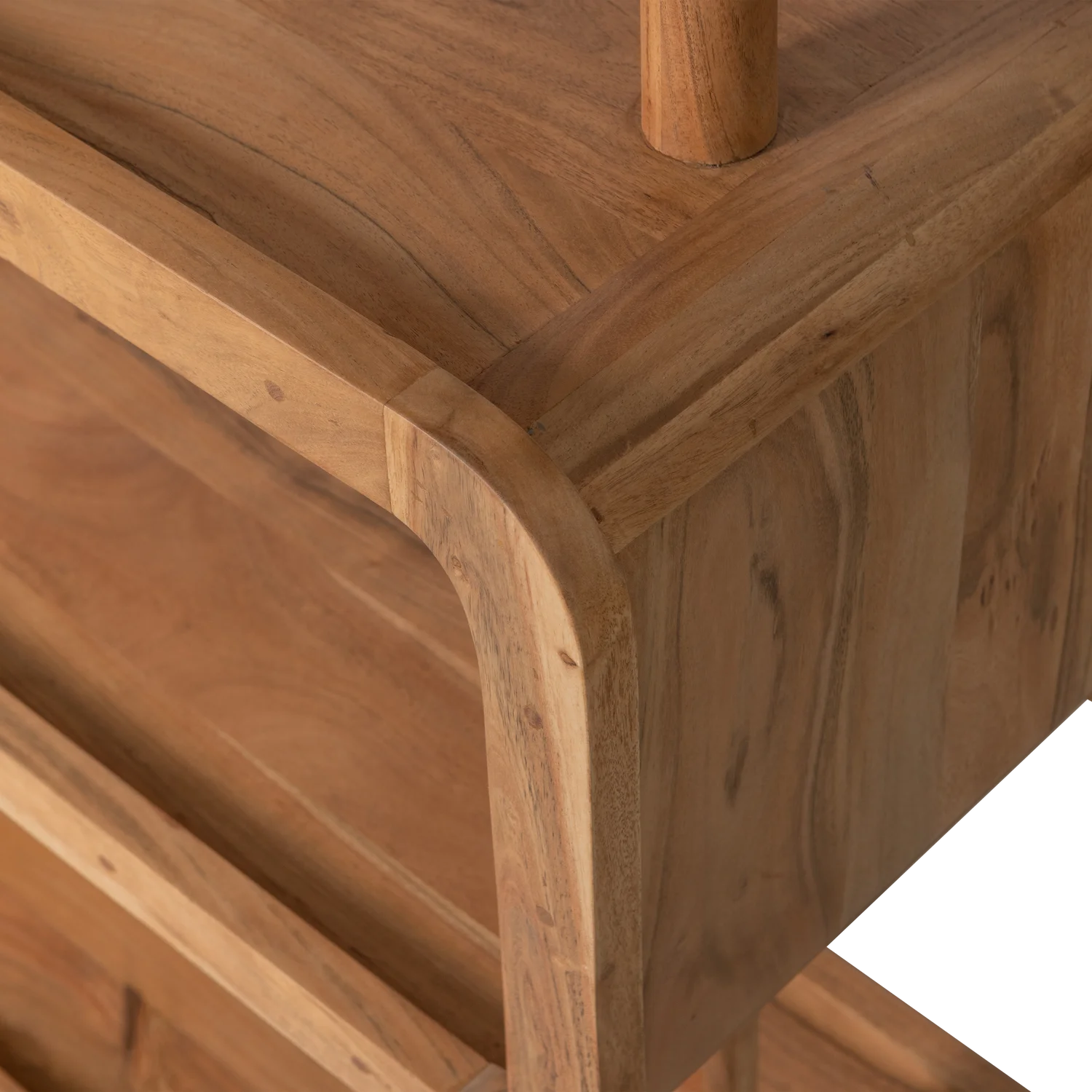 Bücherregal RATTLE H 160 cm Akazienholz natur Regal Schrank