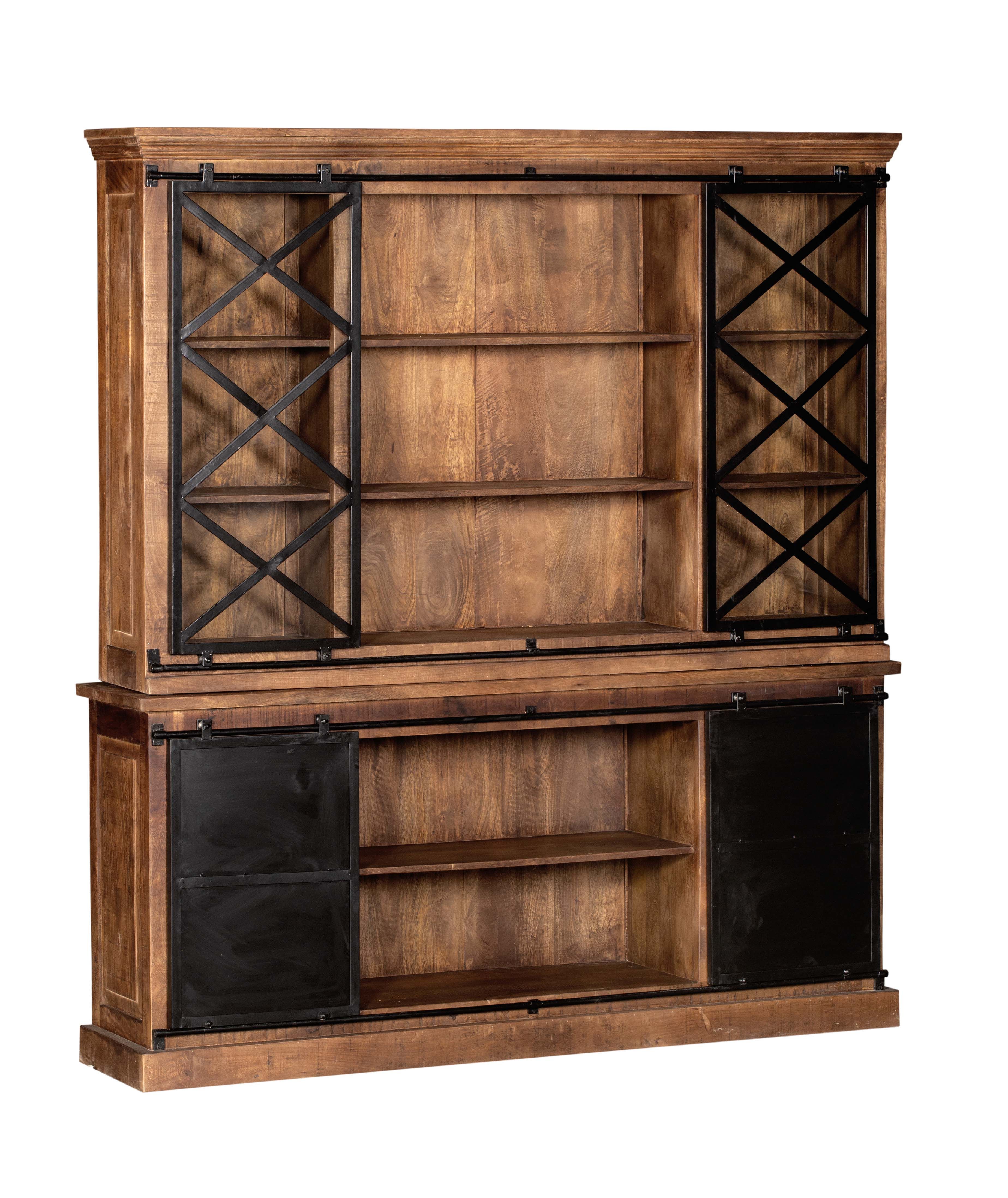 Mango Holz Buffetschrank Tamar 200 cm breit Metall