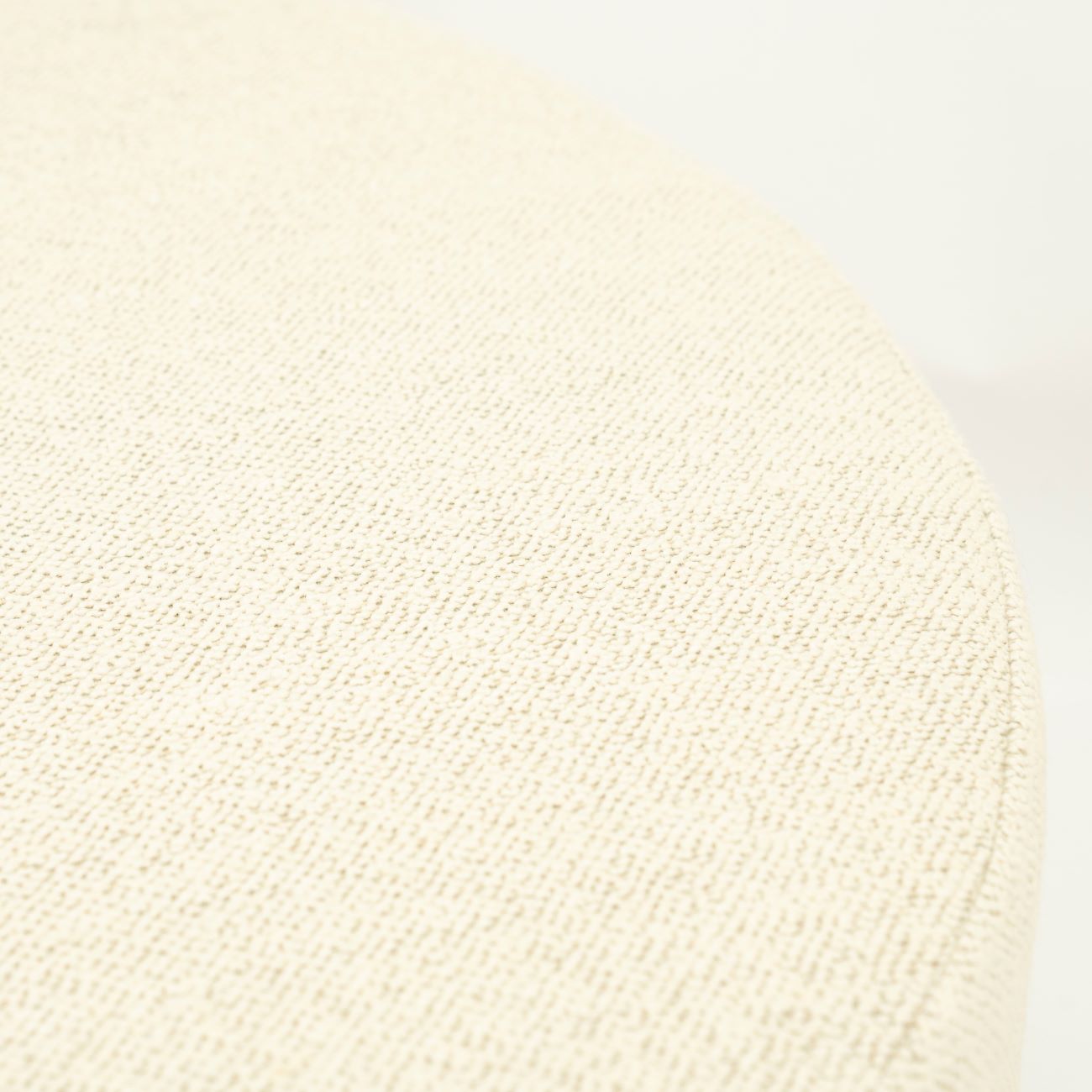 Pouf Sitzhocker Sitzpouf rund beige 80 cm