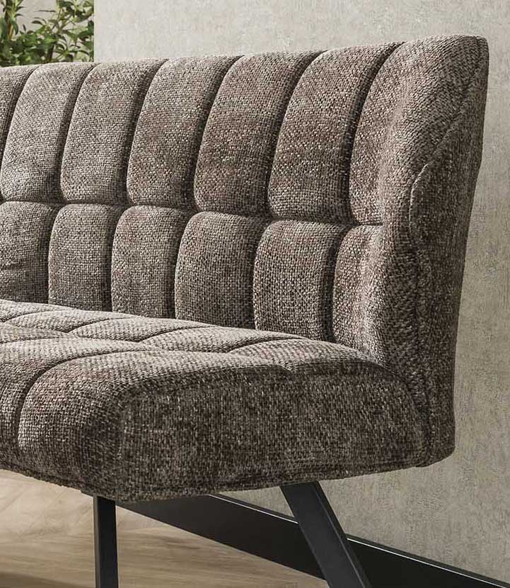 Esstischbank FINO 180 cm weiches Chenille taupe