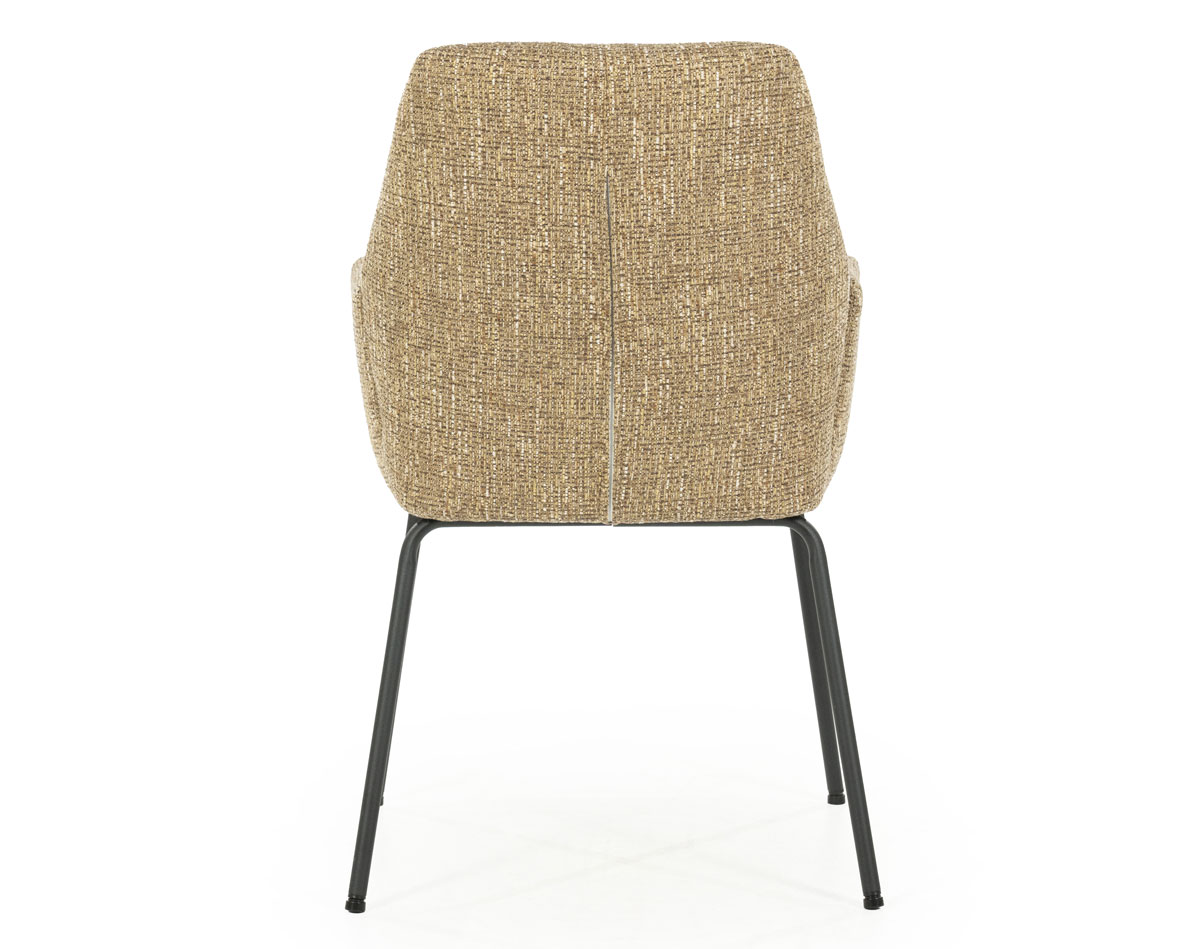 Esszimmer Stuhl Indy Vierfußstuhl Metall Stoff senffarben