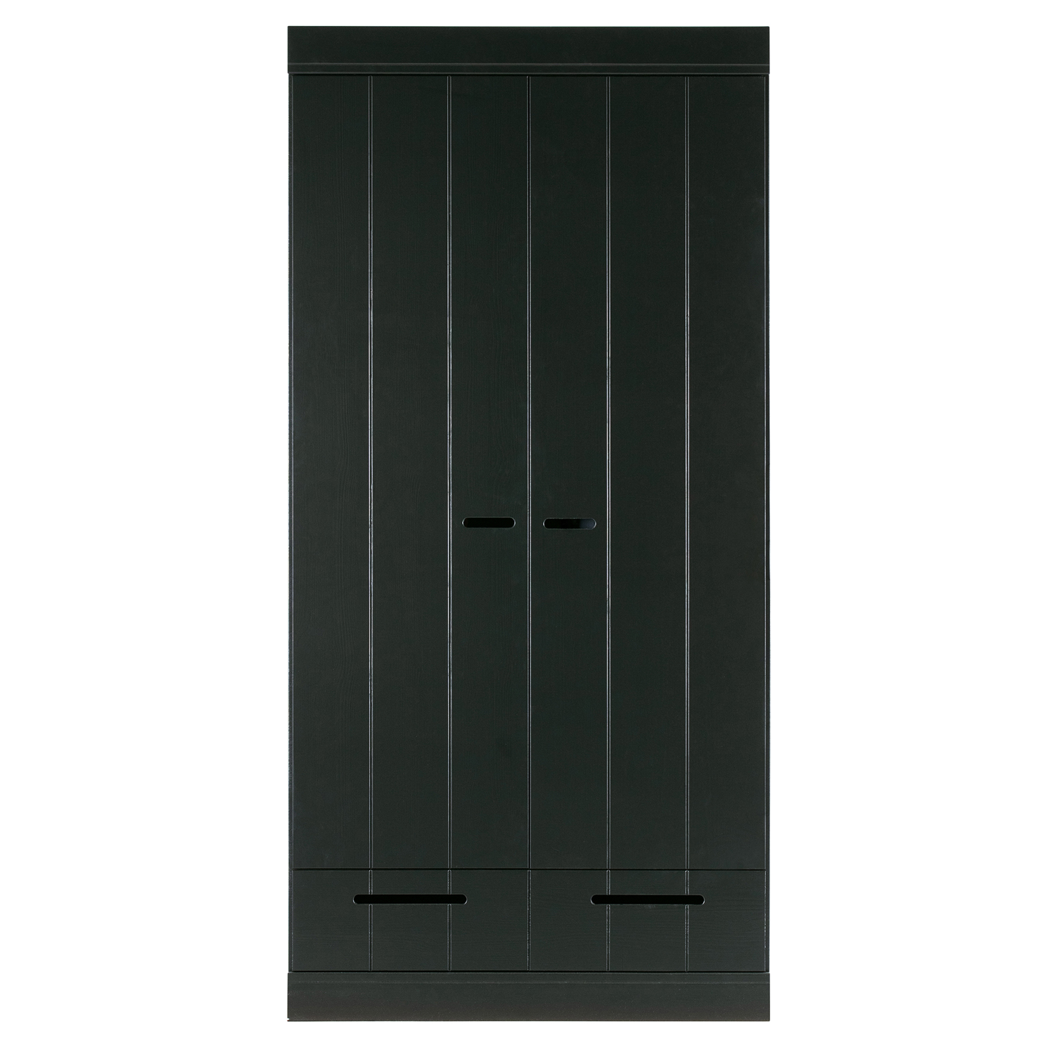 woood  Kleiderschrank Connect Kiefer schwarz Schrank
