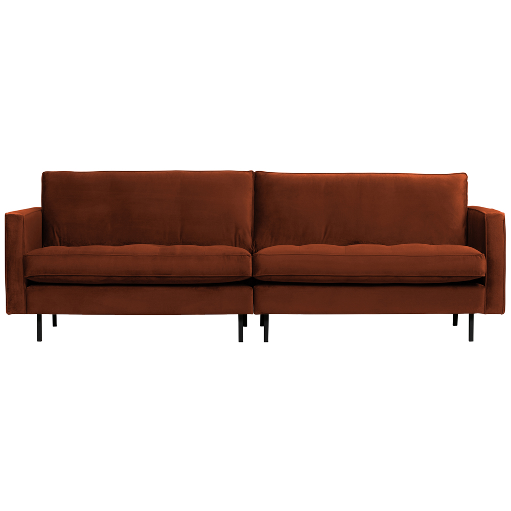 3 Sitzer Sofa Rodeo Samt Velvet rostfarben Couch Garnitur Couchgarnitur