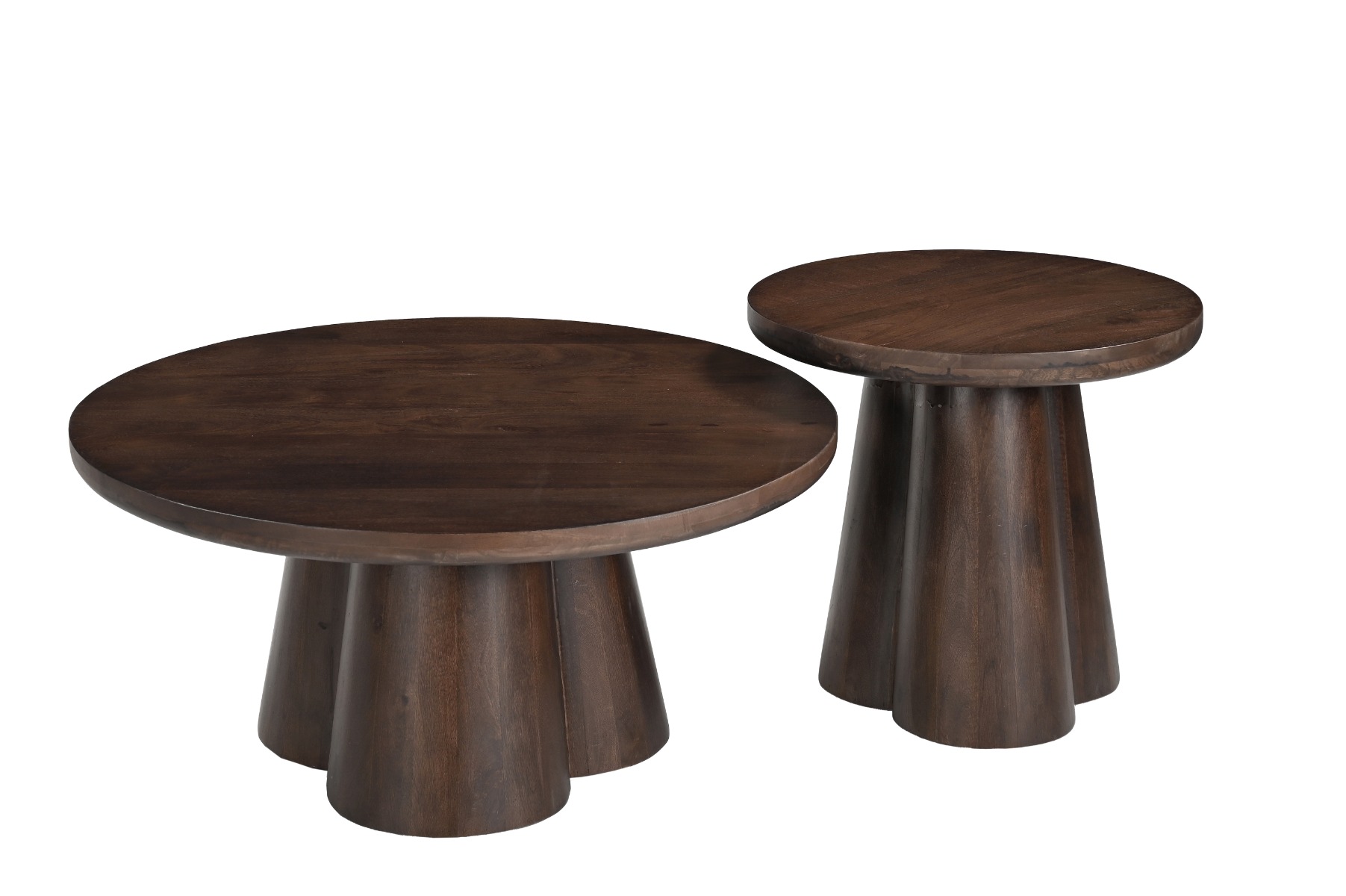 Couchtisch Clubs rund Ø 50 cm Hartholz braun